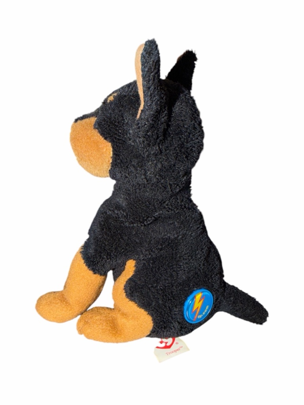 Ty Beanie Baby BB 2.0 TROOPER the Doberman Dog 7" with TAGS Vintage Retired 2008 - Picture 4 of 6